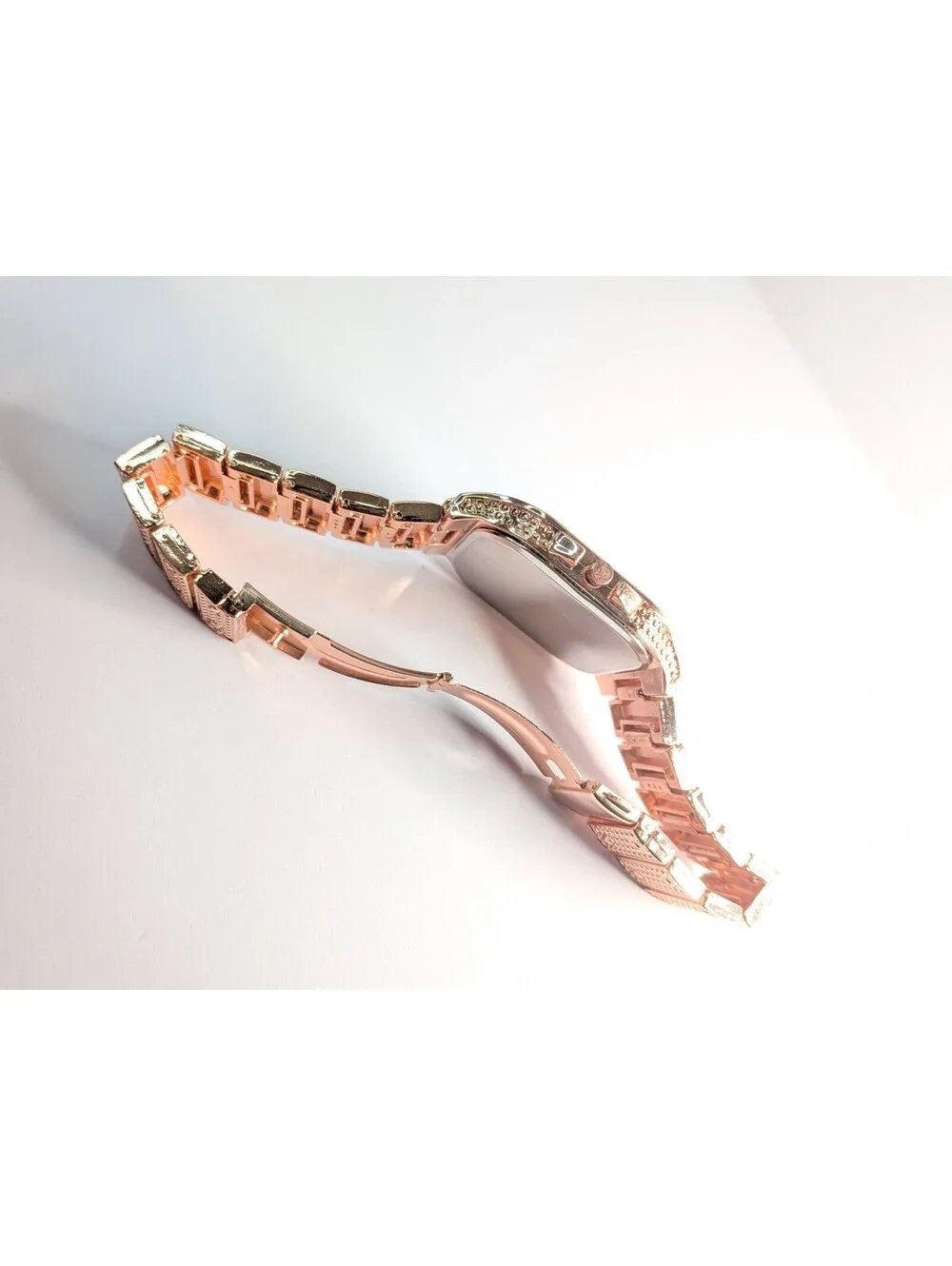 Men's Iced Out Watch 40mm – Moissanite Simulated – Rose Gold Look - Roman Num.